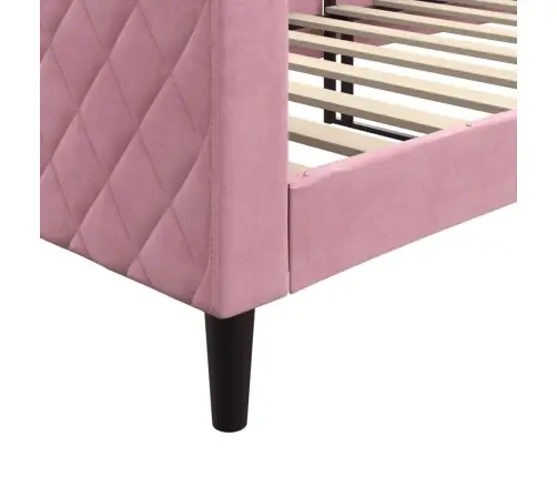 Dīvāngulta, Rozā, 80X200 Cm, Samts Vidaxl