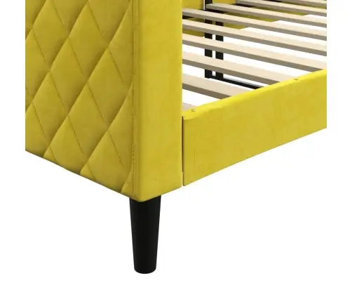 Dīvāngulta, Dzeltena, 80X200 Cm, Samts Vidaxl