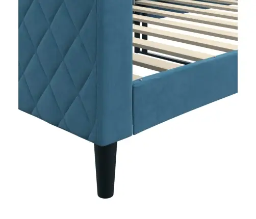 Dīvāngulta, Zila, 90X200 Cm, Samts Vidaxl