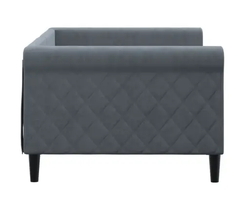 Päevavoodi, Tumehall, 90 X 200 cm Samet