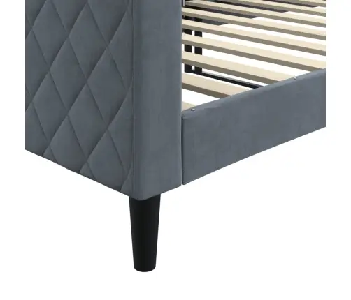 Päevavoodi, Tumehall, 90 X 200 cm Samet