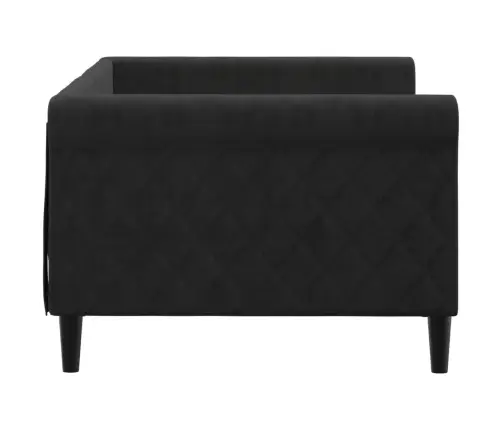 Päevavoodi, Must, 90 X 200 cm Samet