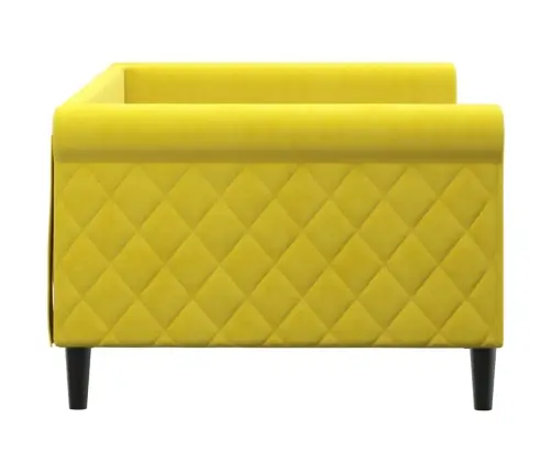 Dīvāngulta, Dzeltena, 90X200 Cm, Samts Vidaxl