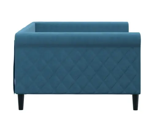 Dīvāngulta, Zila, 100X200 Cm, Samts Vidaxl