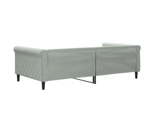 Sofa, Šviesiai Pilkos Spalvos, 100X200cm Aksomas