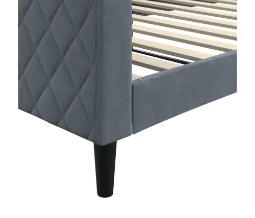 Päevavoodi, Tumehall, 100 X 200 cm Samet