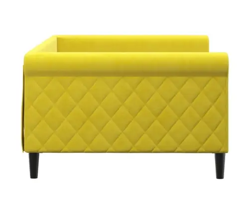 Dīvāngulta, Dzeltena, 100X200 Cm, Samts Vidaxl