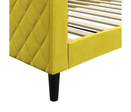 Dīvāngulta, Dzeltena, 100X200 Cm, Samts Vidaxl