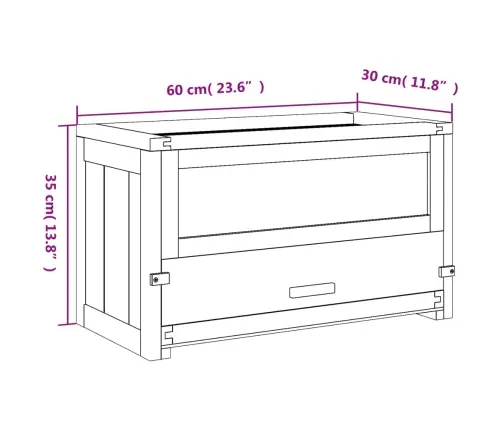 Žiurkėnų Narvas, 60X30X35cm Eglės Medienos Masyvas