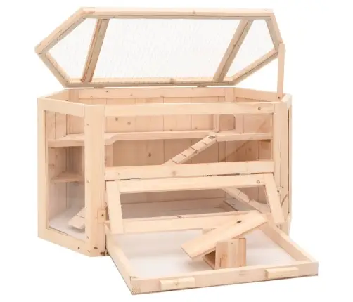 Žiurkėnų Narvas, 80X40X43cm Eglės Medienos Masyvas