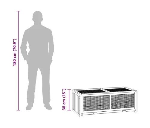Žiurkėnų Narvas, 104X52X38cm Eglės Medienos Masyvas