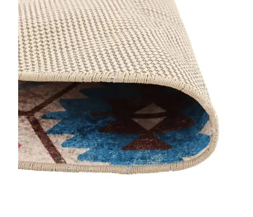 Paklājs, Ø 120 Cm, Daudzkrāsains, Mazgājams, Neslīdošs Vidaxl