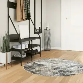 Paklājs, Ø 120 Cm, Daudzkrāsains, Mazgājams, Neslīdošs Vidaxl