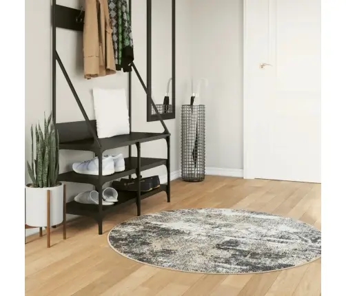 Paklājs, Ø 120 Cm, Daudzkrāsains, Mazgājams, Neslīdošs Vidaxl