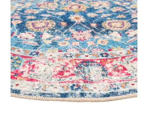 Paklājs, Ø 120 Cm, Daudzkrāsains, Mazgājams, Neslīdošs Vidaxl