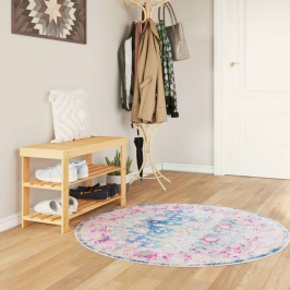 Paklājs, Ø 120 Cm, Daudzkrāsains, Mazgājams, Neslīdošs Vidaxl