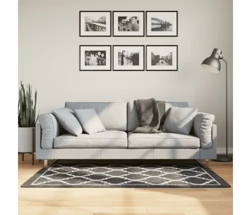 Paklājs, 80X150 Cm, Mazgājams, Neslīdošs, Melna Un Balta Vidaxl