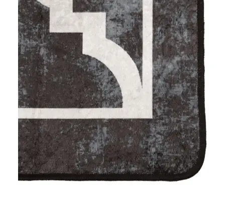 Paklājs, 120X180 Cm, Mazgājams, Neslīdošs, Melna Un Balta Vidaxl