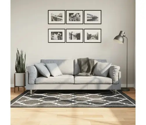 Paklājs, 120X180 Cm, Mazgājams, Neslīdošs, Melna Un Balta Vidaxl