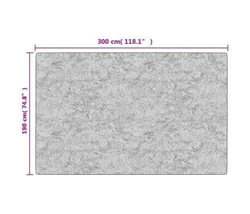 Paklājs, 190X300 Cm, Melnbalts, Mazgājams, Neslīdošs Vidaxl