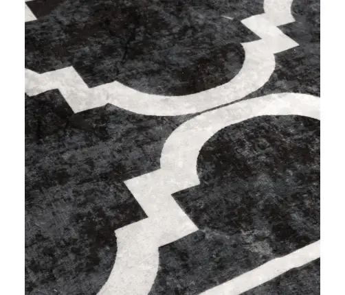 Kilimas, Juodas Ir Baltas, 120 cm Neslystantis, Plaunamas Kilimas, Juodas Ir Baltas, 120 cm Neslystantis, Plaunamas