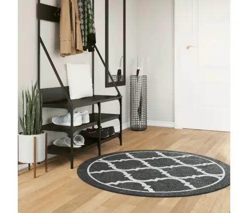 Kilimas, Juodas Ir Baltas, 120 cm Neslystantis, Plaunamas Kilimas, Juodas Ir Baltas, 120 cm Neslystantis, Plaunamas