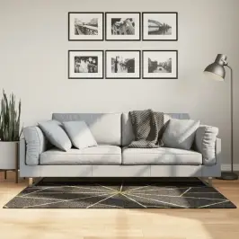 Vaip, Pestav, Must Ja Kuldne, 80 X 150 cm Libisemisvastane