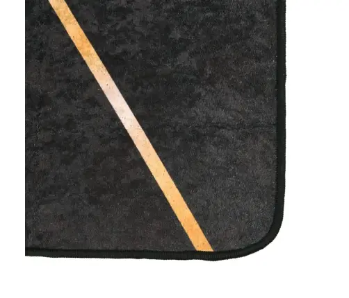 Paklājs, 120X180 Cm, Mazgājams, Neslīdošs, Melna Ar Zelta Vidaxl