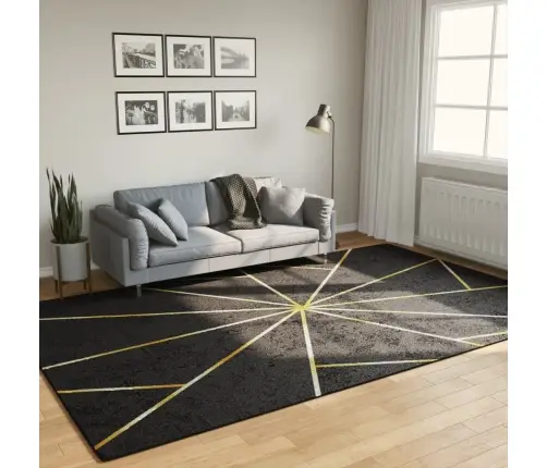 Vaip, Pestav, Must Ja Kuldne, 190 X 300 cm Libisemiskindel