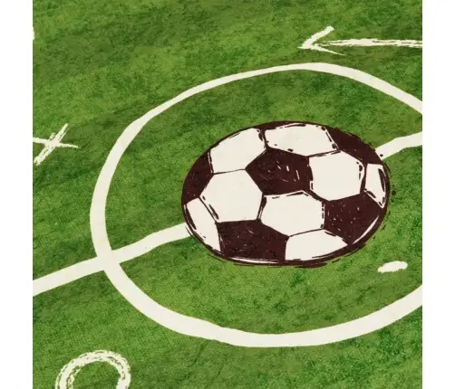 Bērnu Paklājs, Zaļš, 160X230 Cm, Futbola Laukums, Neslīdošs Vidaxl
