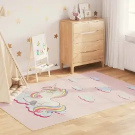 Lastetoa Vaip, Roosa, 160 X 230 cm Ükssarvik, Pestav