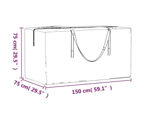 Ziemassvētku Eglītes Uzglabāšanas Soma, 150X75X75 Cm, Pe Vidaxl