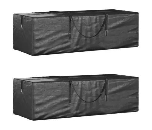 Ziemassvētku Eglītes Uzglabāšanas Somas, 2 Gab., Melnas, Pe Vidaxl