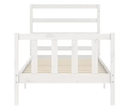 Voodiraam Ilma Madratsita, Valge, 90 X 200 cm Männipuit