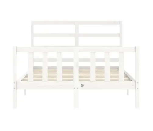 Gulta Bez Matrača, Balta, 120X200 Cm, Priedes Masīvkoks Vidaxl