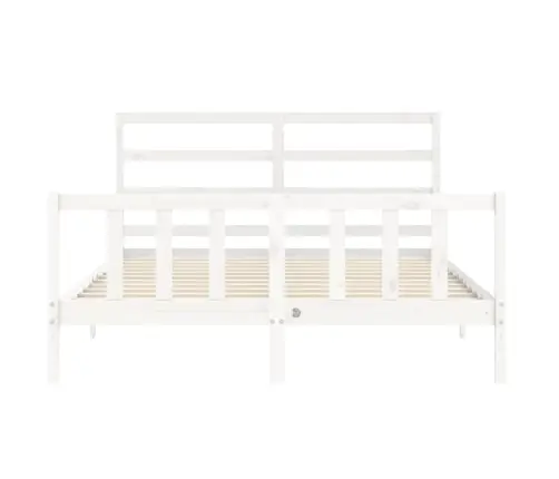 Gulta Bez Matrača, Balts, 160X200 Cm, Priedes Masīvkoks Vidaxl