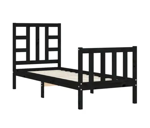 Voodiraam Peatsiga, Must, Täispuit