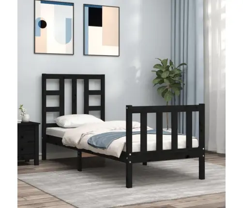 Voodiraam Peatsiga, Must, Täispuit