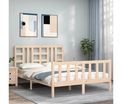 Lovos Rėmas Su Galvūgaliu, Medienos Masyvas, Dvivietis