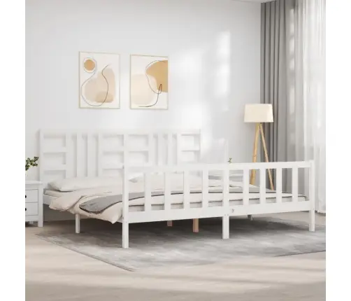 Lovos Rėmas Be Čiužinio, Baltas, 200X200cm Pušies Masyvas