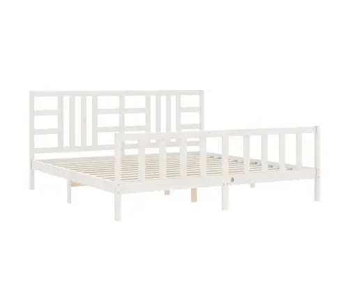 Lovos Rėmas Be Čiužinio, Baltas, 200X200cm Pušies Masyvas