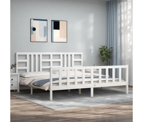 Lovos Rėmas Be Čiužinio, Baltas, 200X200cm Pušies Masyvas