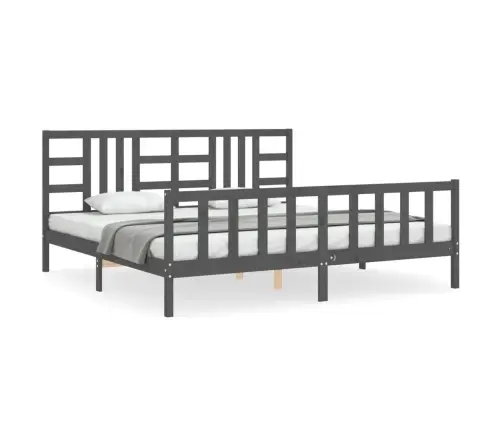 Voodiraam Peatsiga, Hall, 200 X 200 cm Täispuit