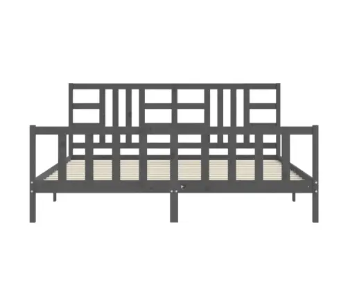 Voodiraam Peatsiga, Hall, 200 X 200 cm Täispuit