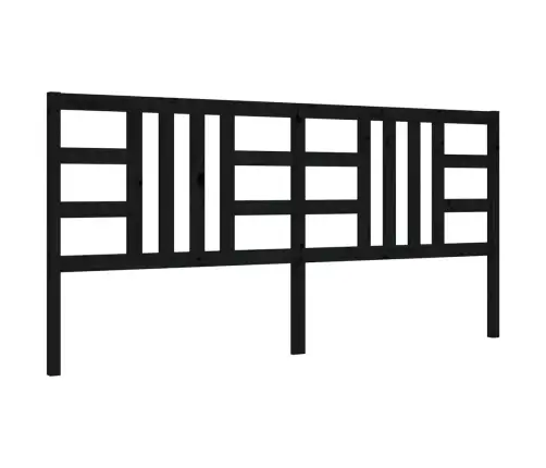 Voodiraam Peatsiga, Must, 200 X 200 cm Täispuit