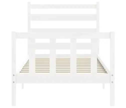 Gulta Bez Matrača, Balta, 100X200 Cm, Priedes Masīvkoks Vidaxl