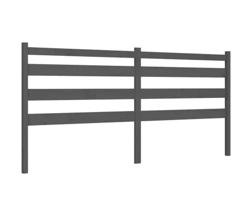 Gultas Rāmis Ar Galvgali, 200X200 Cm, Masīvkoks, Pelēks Vidaxl