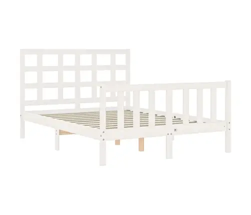 Voodi Ilma Madratsita, Valge, 120 X 200 cm Männipuit