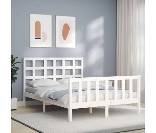 Voodi Ilma Madratsita, Valge, 120 X 200 cm Männipuit