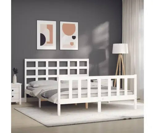 Lovos Rėmas Be Čiužinio, Baltas, 160X200cm Pušies Masyvas